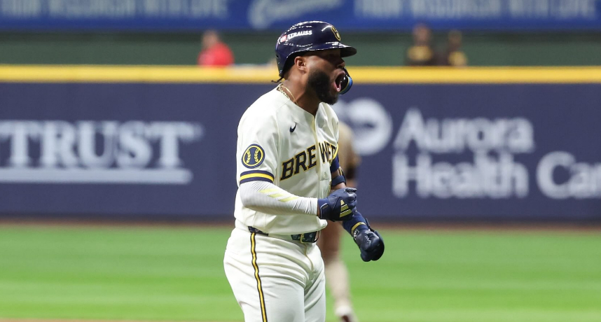 MLB／九局下兩人出局滿壘釀酒人 Chourio  敲再見安打扮演英雄！釀酒人 4：3 擊敗教士系列戰二比零領先